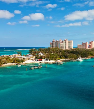 Get travel insurance for the Bahamas to visit Atlantis resort.