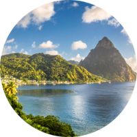 Get travel insurance for the Caribbean to see St. Lucia.