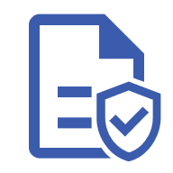 blue letter with shield and check mark icon for travelex travel insurance claims