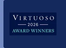 Virtuoso 2026 Award Winners badge displayed, highlighted in Travelex insurance's newsroom