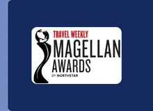 Travel Weekly Magellan Awards logo displayed on a navy background, highlighted in Travelex insurance’s newsroom