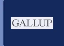 Gallup logo displayed on a navy background in the Travelex Insurance newsroom
